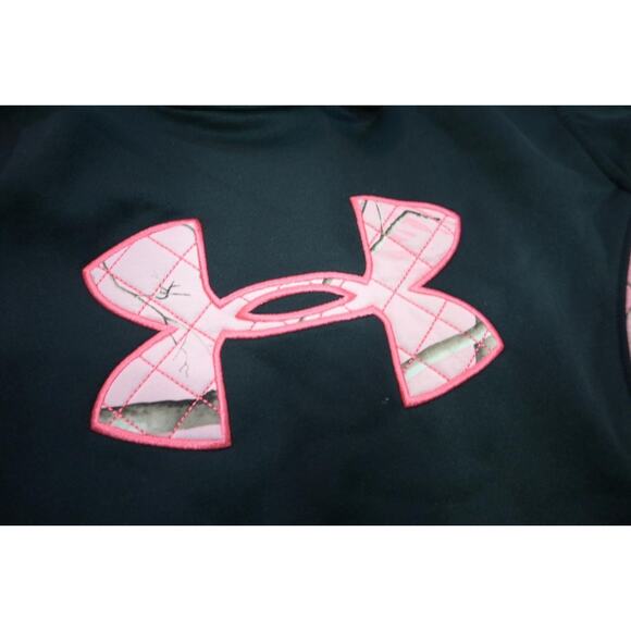 Under Armour Hoodie Fleece Storm Pink Camo Pull Over Sweater Womens Sz Medium - Picture 7 of 11